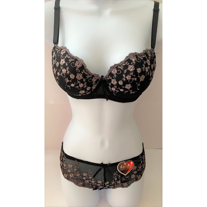 Ensemble soutien gorge avec culotte motifs, bonnet C