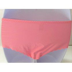 Boxer microfibre et dentelle rose