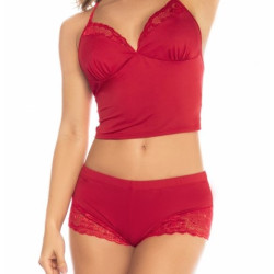 Pyjama 2 pièces rouge top et short, Mapalé