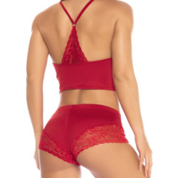 Pyjama 2 pièces rouge top et short, Mapalé